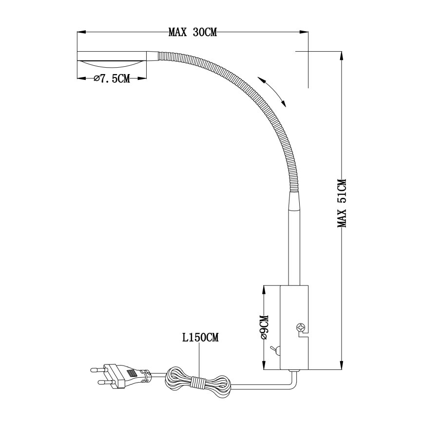 Globo - LED Wandleuchte LED/6W/230V