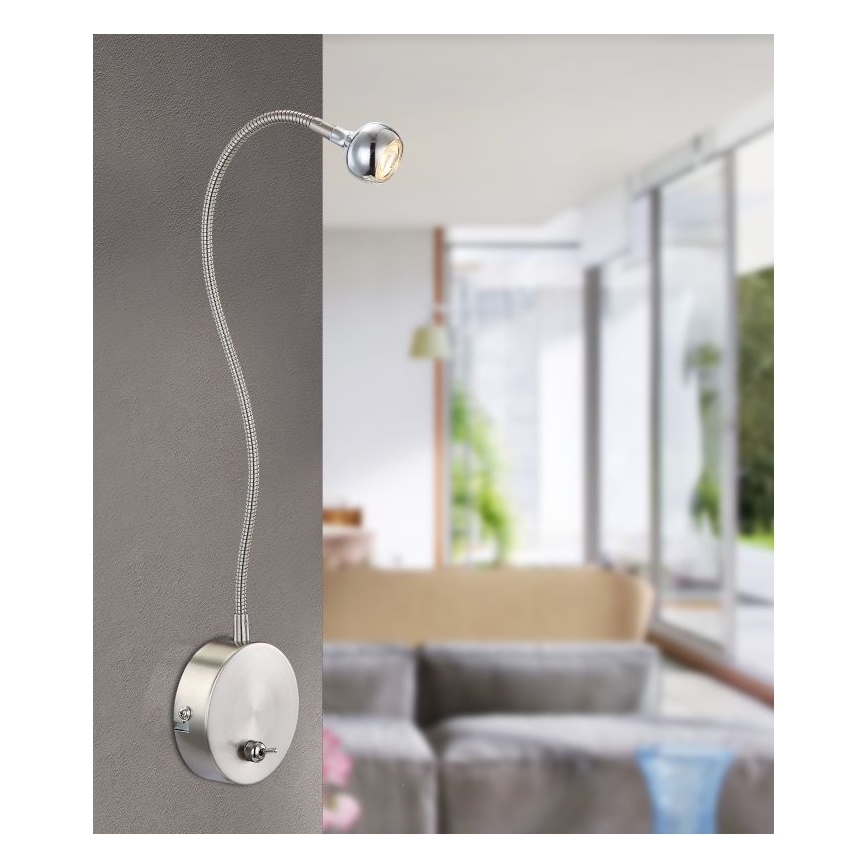 Globo 24109W - Petite lampe flexible SERPENT 1xLED/3W/230V