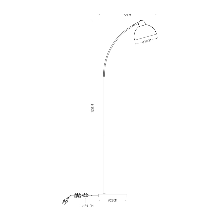 Globo - Stehlampe 1xE27/40W/230V