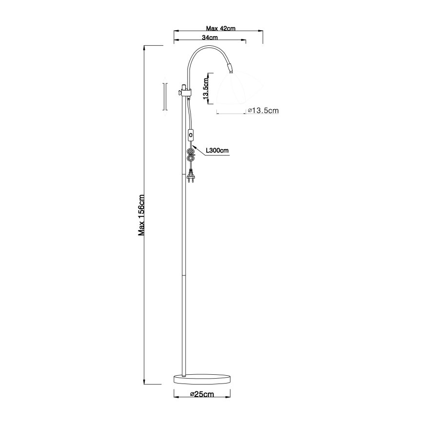 GLOBO 24858S - Lampadaire ARCHIBALD 1xE14/40W/230V