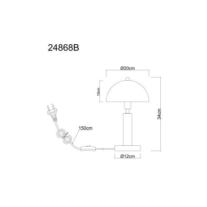 Globo - Lampada da tavolo 1xE14/40W/230V