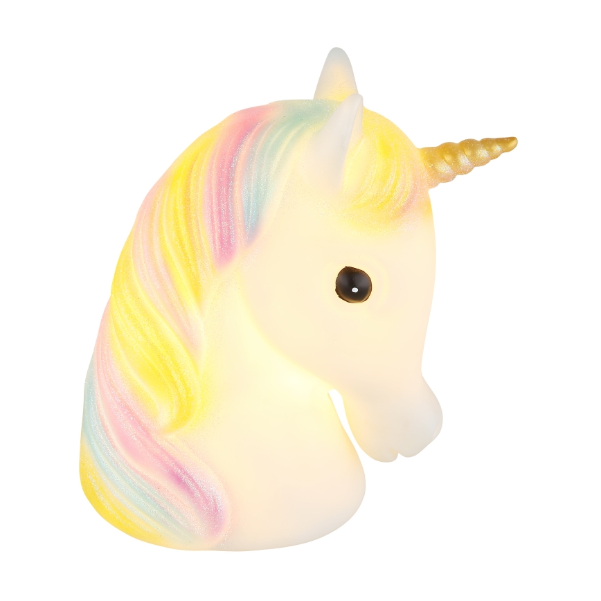 Globo - Kleine LED-Nachtleuchte für Kinder LED/1W/230/4,5V 3xAA Einhorn