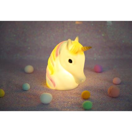 Globo - Lampada LED notturna per bambini LED/1W/230/4,5V 3xAA unicorno