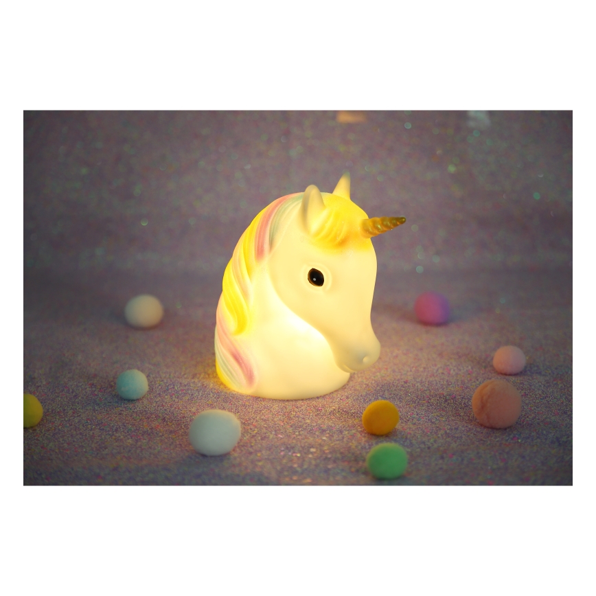 Globo - Lampada LED notturna per bambini LED/1W/230/4,5V 3xAA unicorno