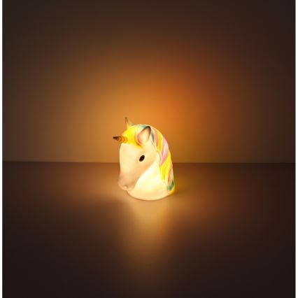 Globo - Lampada LED notturna per bambini LED/1W/230/4,5V 3xAA unicorno
