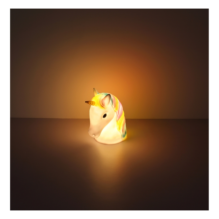 Globo - Lampada LED notturna per bambini LED/1W/230/4,5V 3xAA unicorno