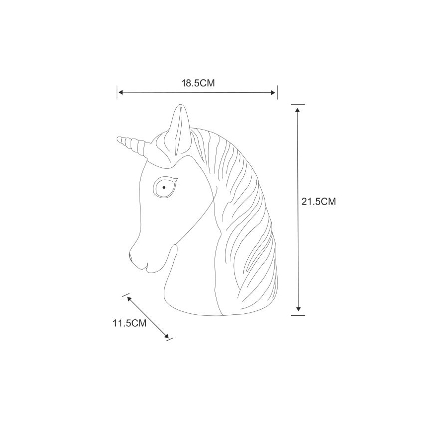 Globo - Lampada LED notturna per bambini LED/1W/230/4,5V 3xAA unicorno