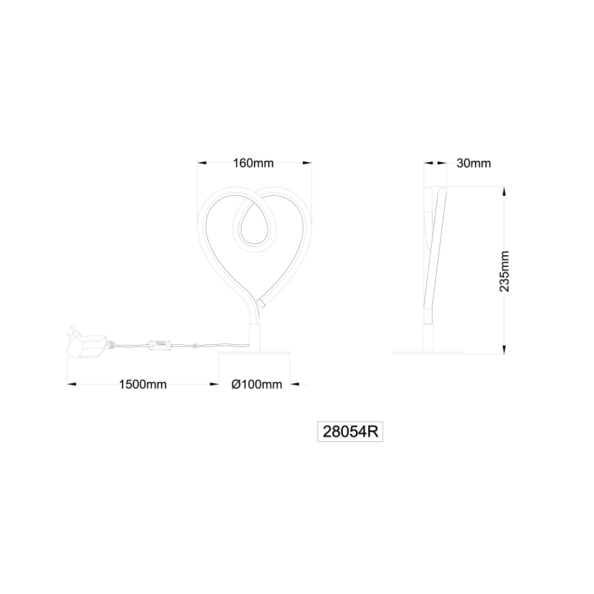 Globo - LED-Tischleuchte LED/6W/230V rot