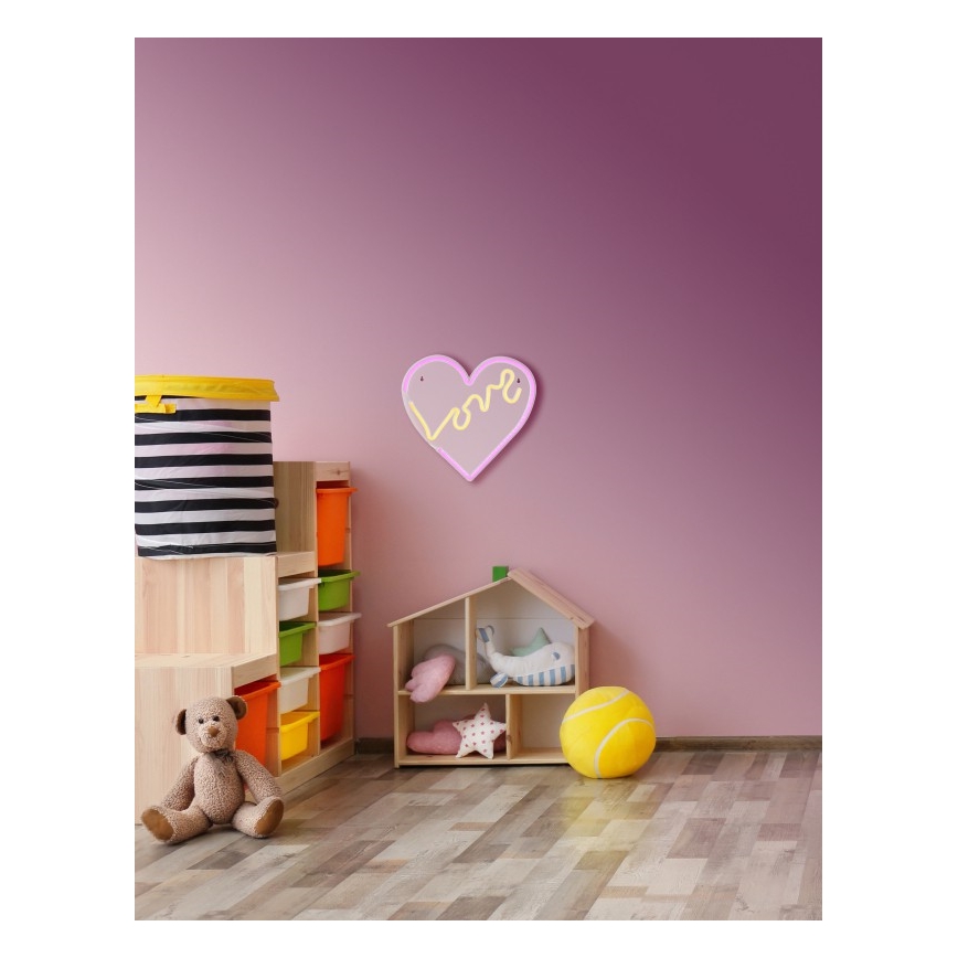 Globo - Décoration murale néon LED/3W/USB cœur