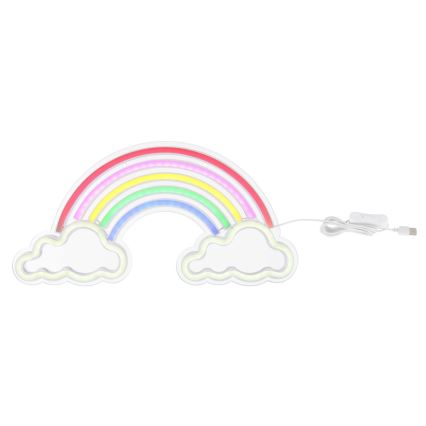 Globo - LED-Neon-Wanddekoration LED/3W/USB Regenbogen