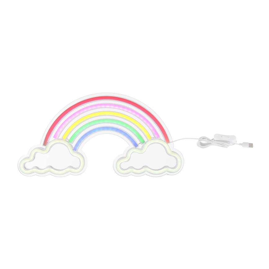 Globo - LED-Neon-Wanddekoration LED/3W/USB Regenbogen