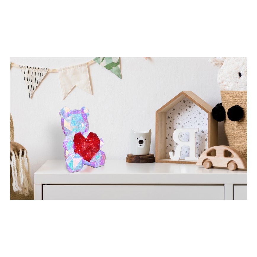 Globo - Décoration de table LED en coffret cadeau LED/6W/5V USB Ours