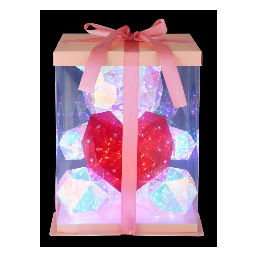 Globo - Décoration de table LED en coffret cadeau LED/6W/5V USB Ours