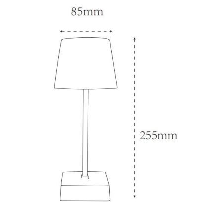 Globo - Lampe de table tactile à intensité variable LED/2W/5V 3000/4500/6500K 800 mAh noir