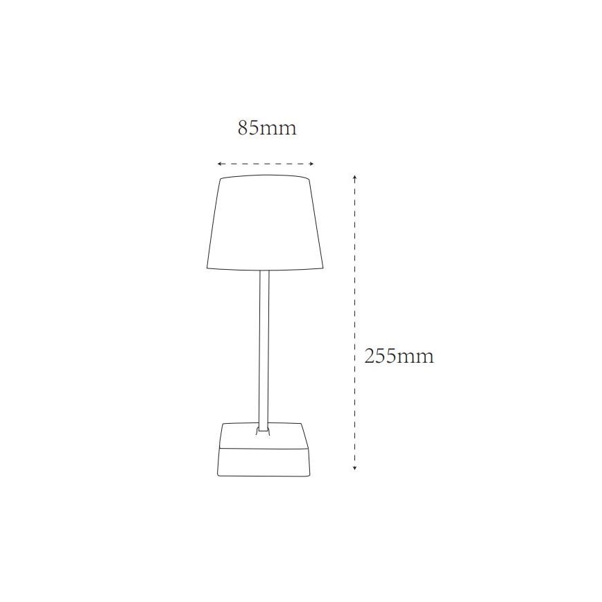 Globo - Lampe de table tactile à intensité variable LED/2W/5V 3000/4500/6500K 800 mAh noir