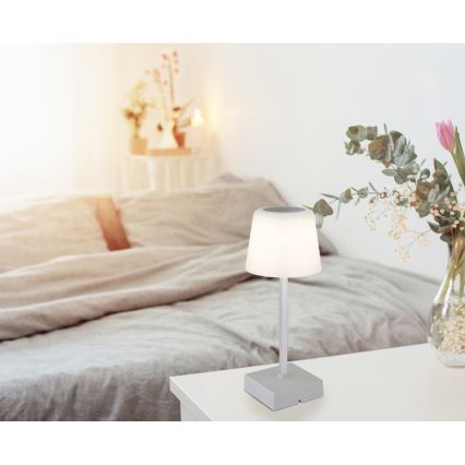 Globo - Lampe de table tactile à intensité variable LED/2W/5V 3000/4500/6500K 800 mAh argent