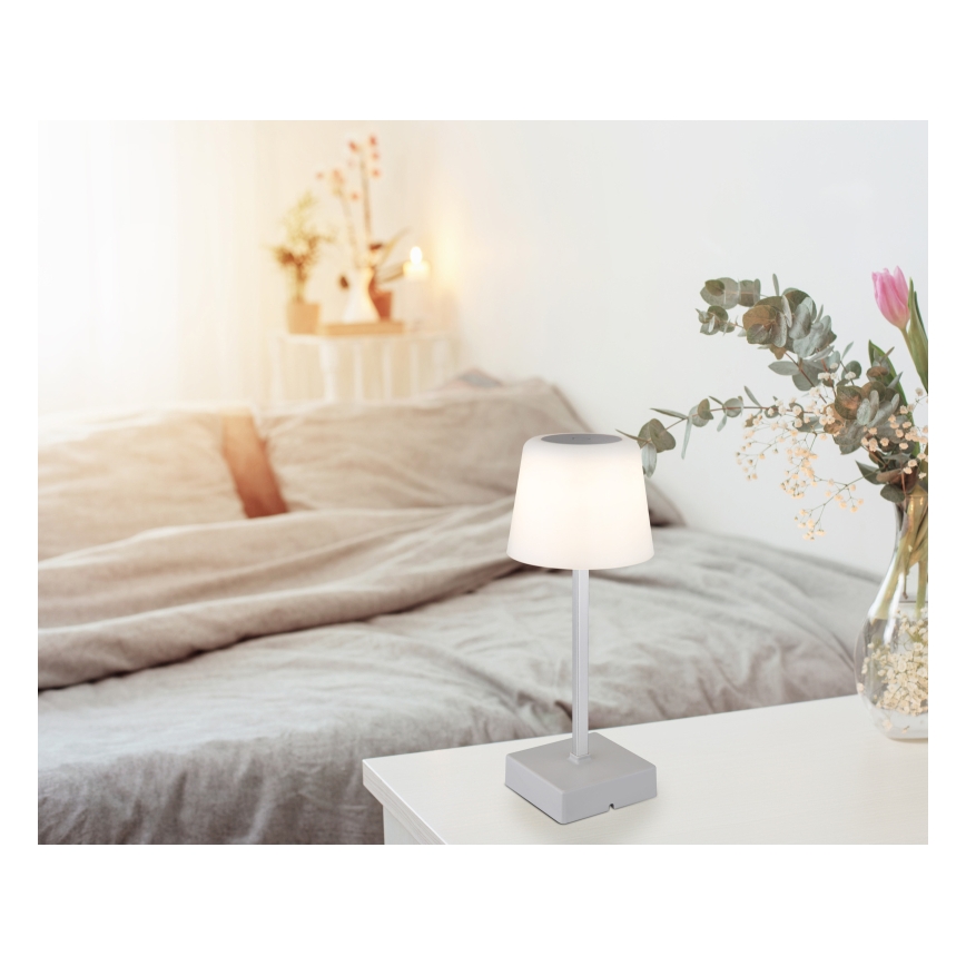 Globo - Lampe de table tactile à intensité variable LED/2W/5V 3000/4500/6500K 800 mAh argent
