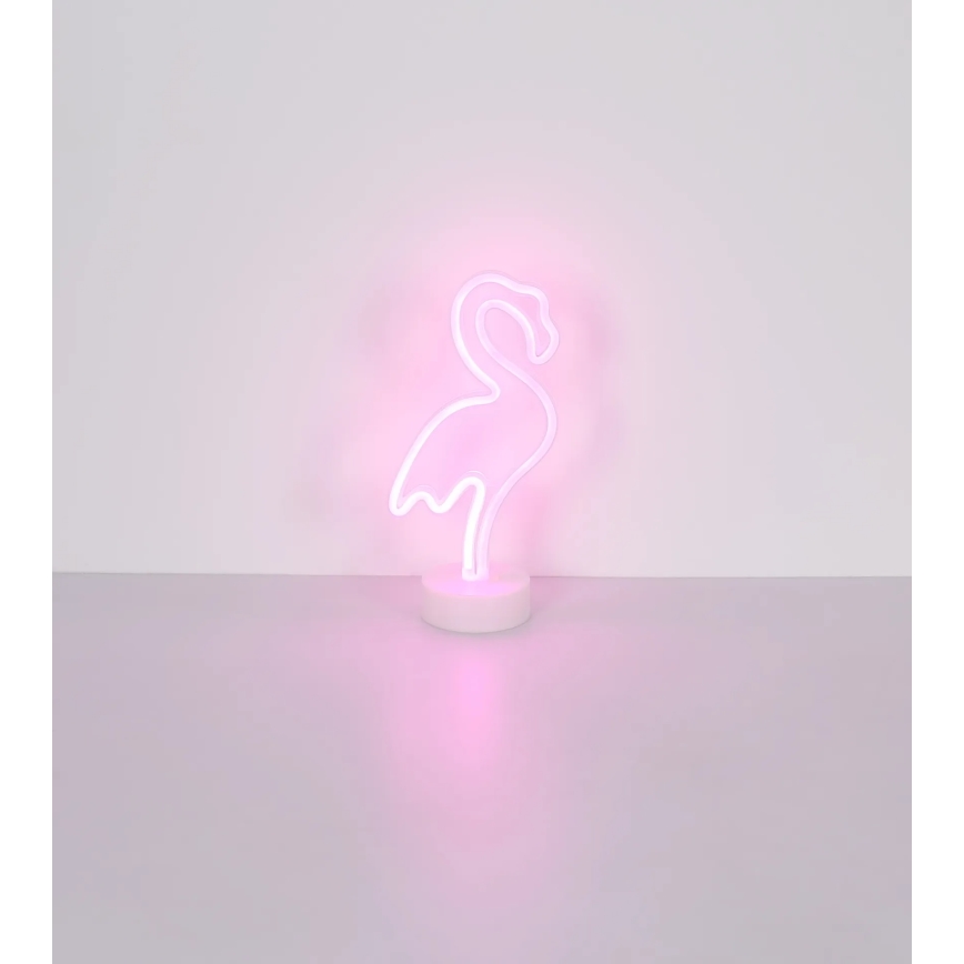 Globo - Decorazione da tavolo LED Neon LED/2W/3xAA fenicottero