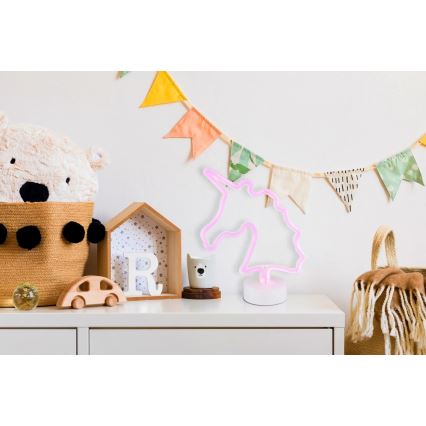 Globo - Decorazione da tavolo LED Neon LED/2W/3xAA unicorno