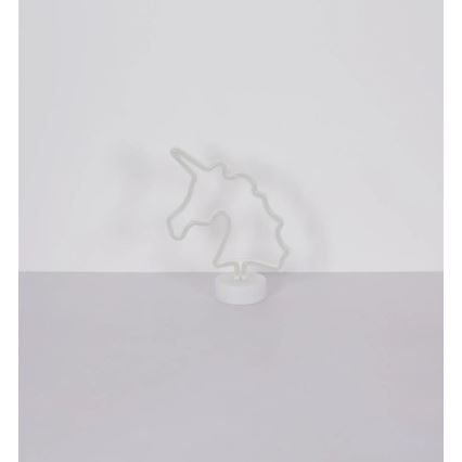 Globo - LED Neon Tischdekoration LED/2W/3xAA Einhorn