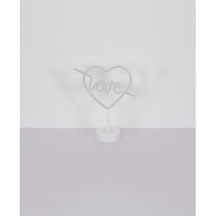 Globo - LED-Neon-Tischcekoration LED/2W/3xAA Herz