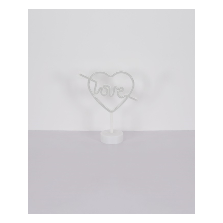 Globo - LED-Neon-Tischcekoration LED/2W/3xAA Herz