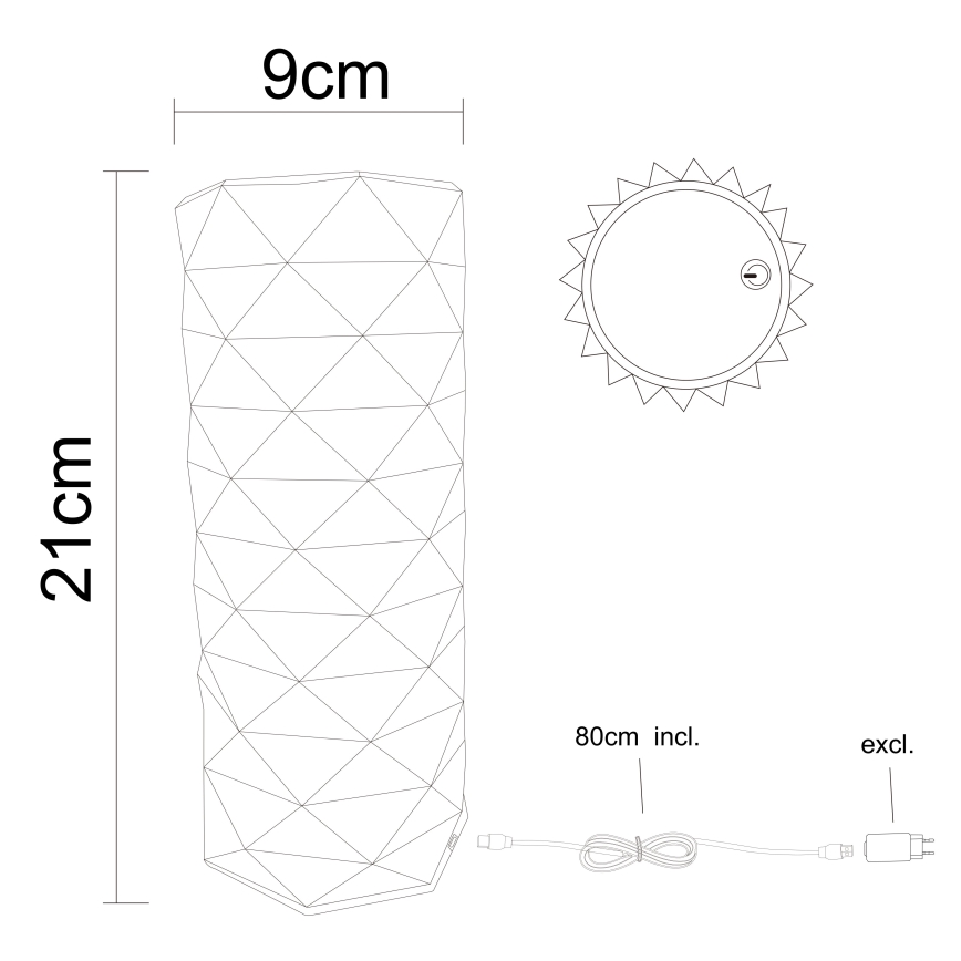 Globo - Lampe de table tactile LED à intensité variable LED/1W/5V 2700/4000/6500K 800 mAh