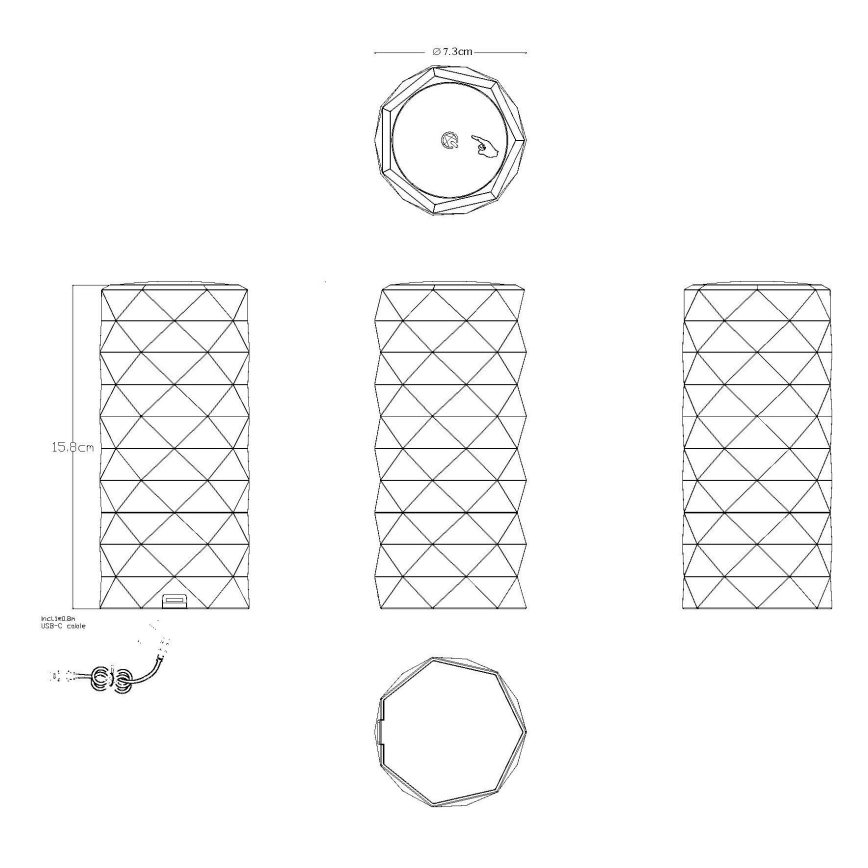 Globo - LED RGB Lampada da tavolo ricaricabile LED/0,6W/3,7V 500mAh