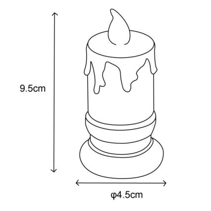 Globo - SET 2x Candela LED LED/0,25W/3xLR1130