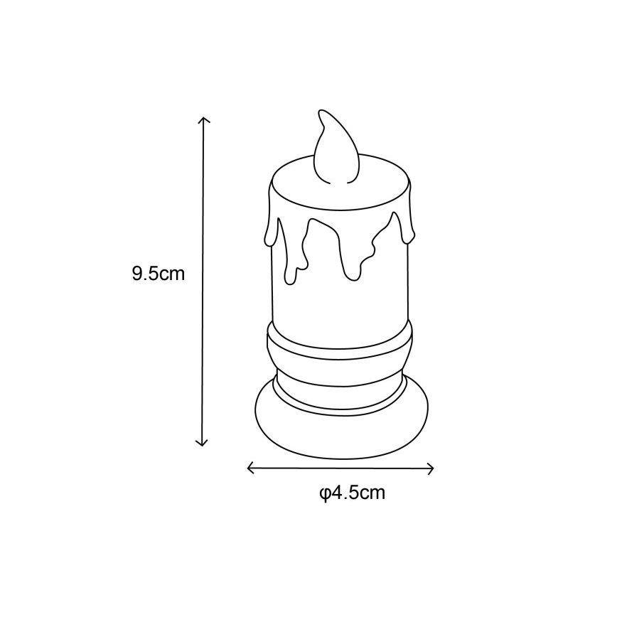 Globo - SET 2x Candela LED LED/0,25W/3xLR1130