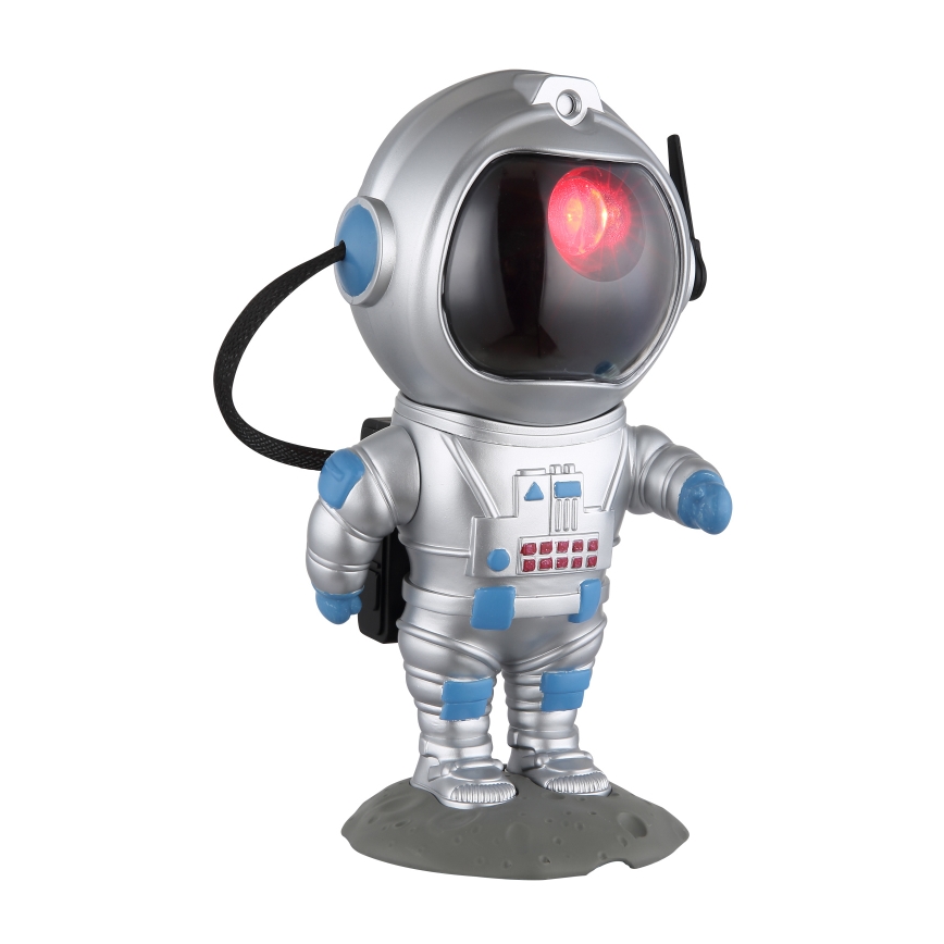 Globo - Lampada da tavolo LED RGB LED/4,5W/5V astronauta argento