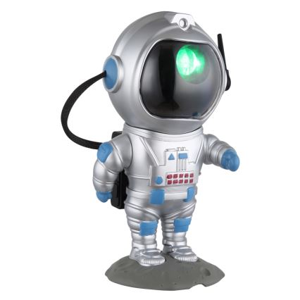 Globo - Lampada da tavolo LED RGB LED/4,5W/5V astronauta argento