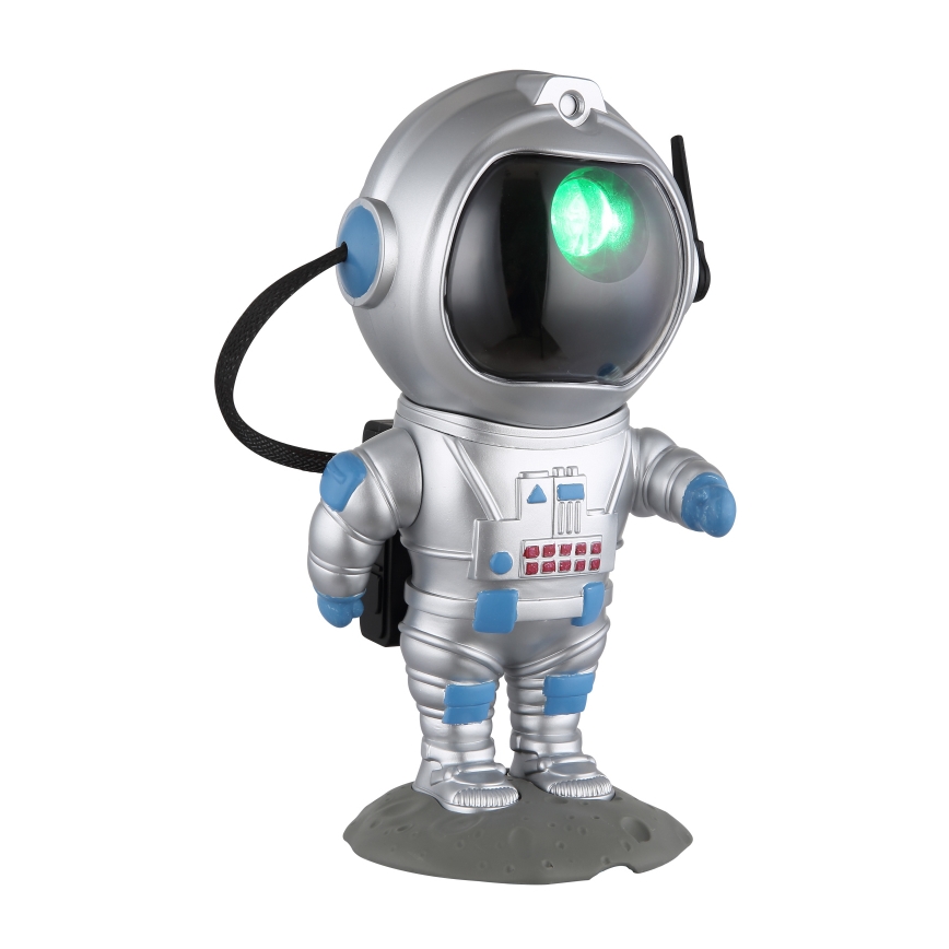 Globo - Lampada da tavolo LED RGB LED/4,5W/5V astronauta argento