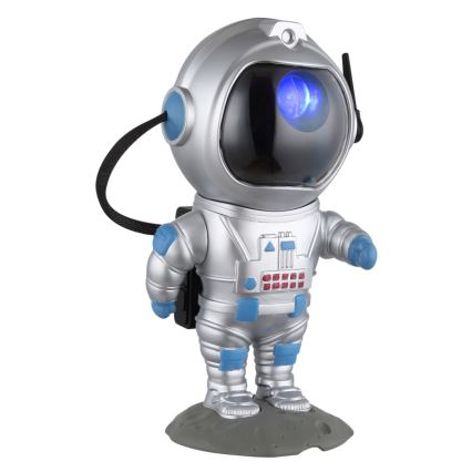 Globo - Lampada da tavolo LED RGB LED/4,5W/5V astronauta argento