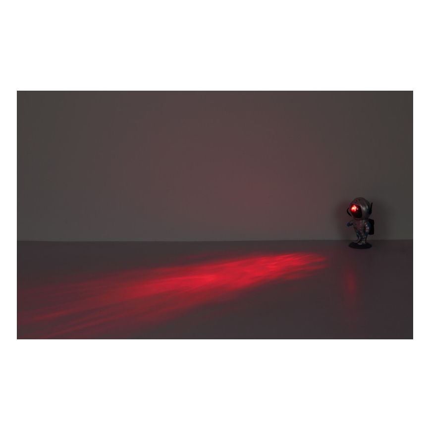 Globo - Lampada da tavolo LED RGB LED/4,5W/5V astronauta argento