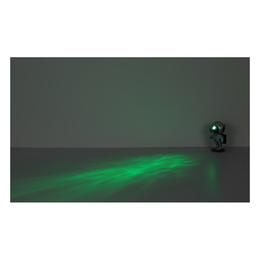 Globo - Lampada da tavolo LED RGB LED/4,5W/5V astronauta argento