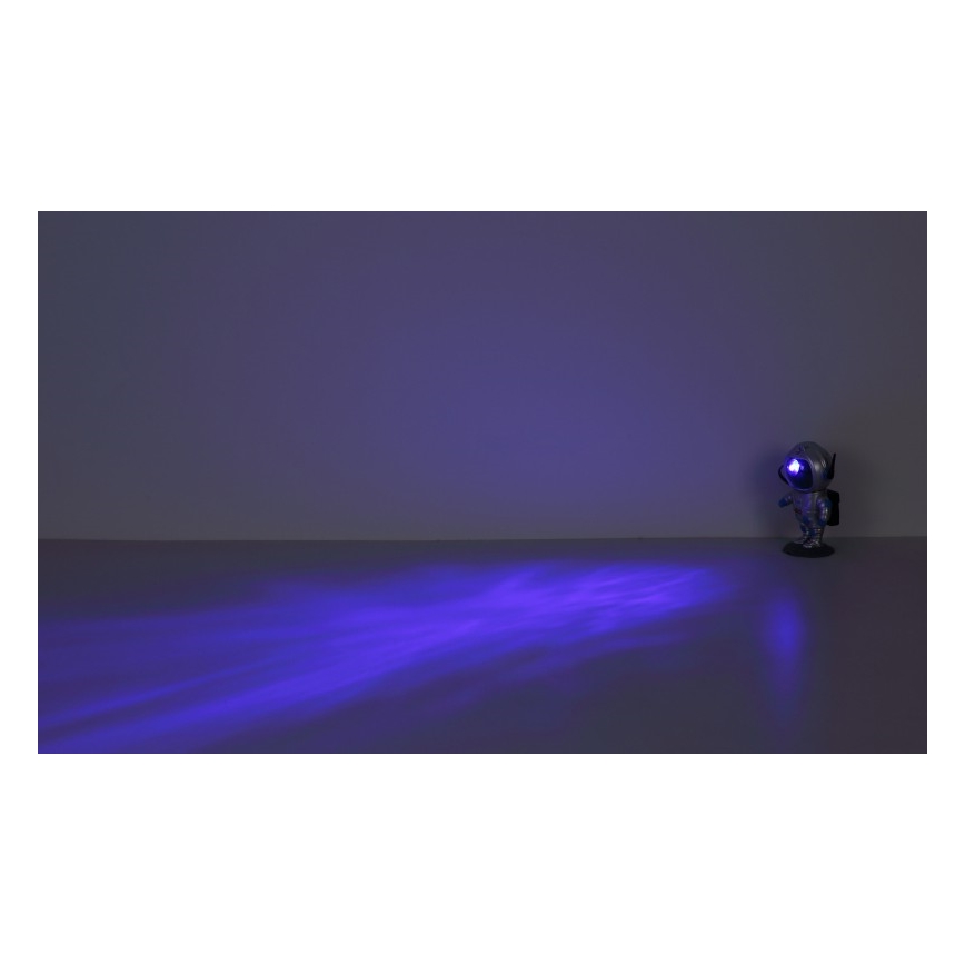 Globo - Lampada da tavolo LED RGB LED/4,5W/5V astronauta argento