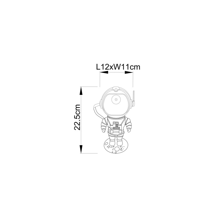 Globo - Lampe de table RGB LED/4,5W/5V astronaute argent