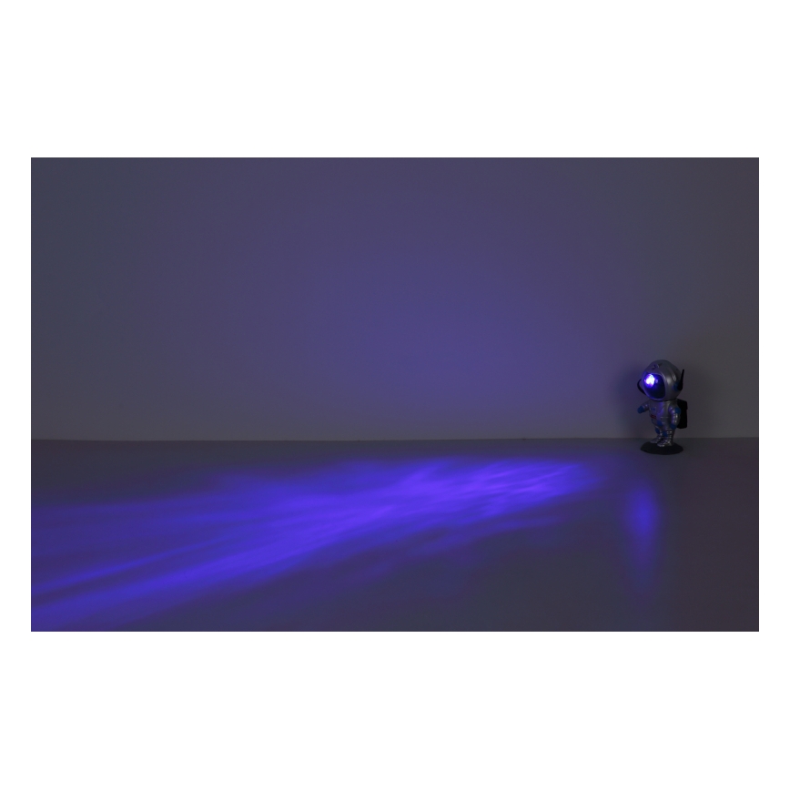 Globo - LED RGB Lampada da tavolo LED/4,5W/5V astronauta argento