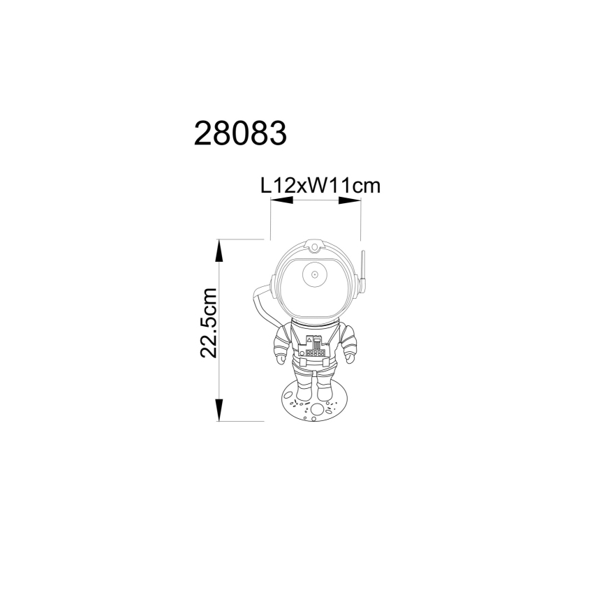 Globo - LED RGB Lampada da tavolo LED/4,5W/5V astronauta argento