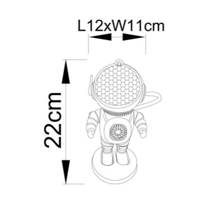 Globo - Lampe de table RGB LED/6W/5V astronaute blanc