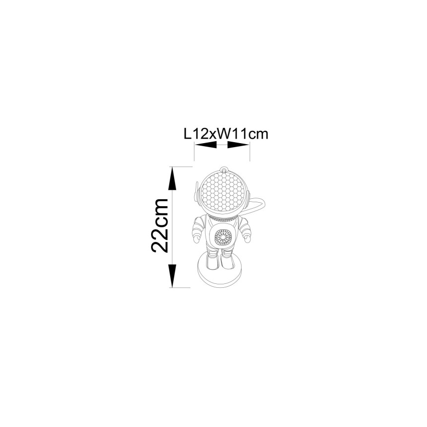 Globo - Lampe de table RGB LED/6W/5V astronaute blanc