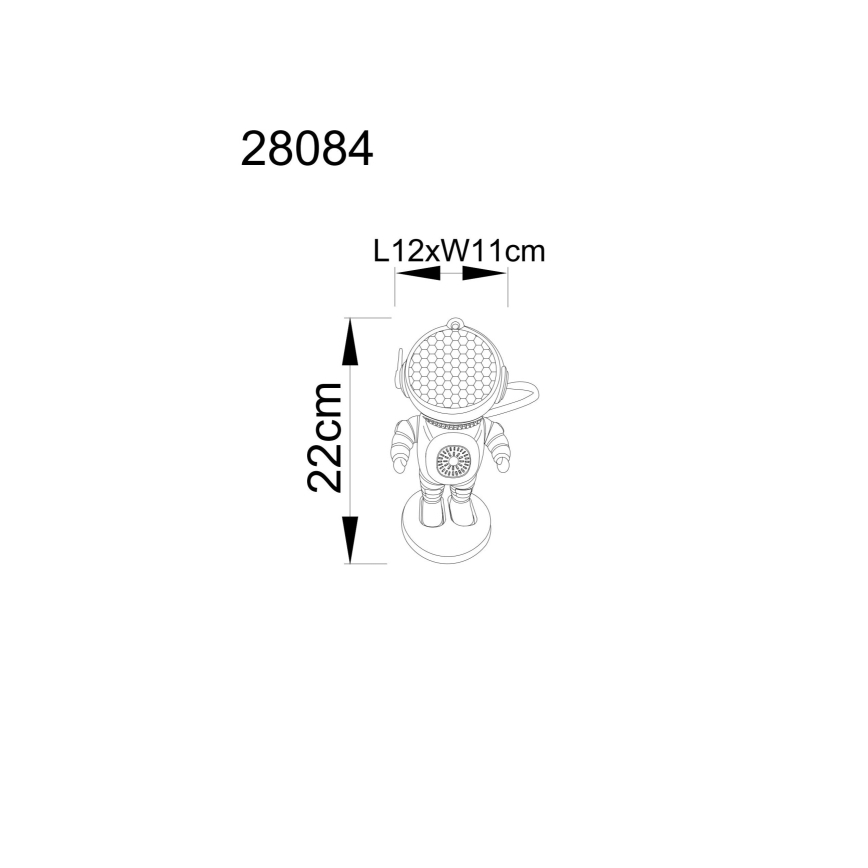 Globo - LED RGB Tischleuchte LED/6W/5V Astronaut weiß