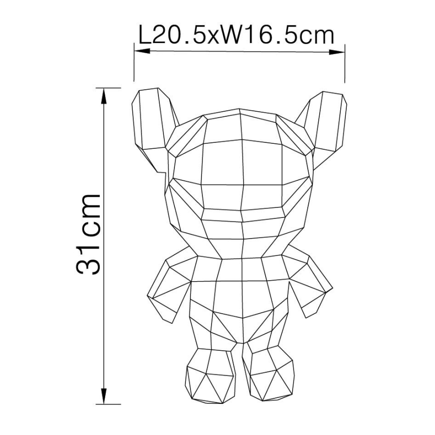 Globo - LED Tischdekoration in Geschenkverpackung LED/0,03W/5V USB Weltraumbär