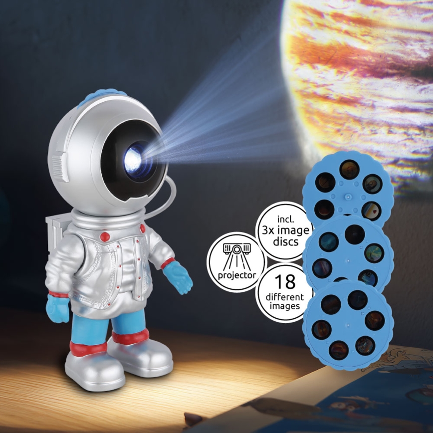 Globo - Proiettore LED dimmerabile LED/3W/5V a forma di astronauta