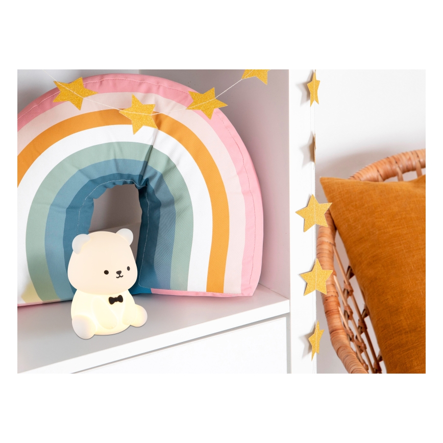 Globo - LED RGBW dimmerabile luce notturna ricaricabile per bambini LED/1W/5V 1200 mAh orsetto