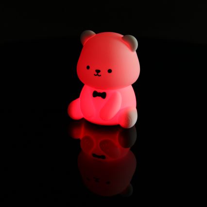 Globo - LED RGBW dimmerabile luce notturna ricaricabile per bambini LED/1W/5V 1200 mAh orsetto