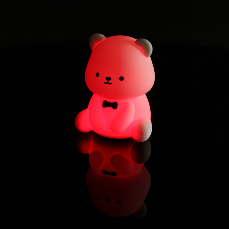 Globo - LED RGBW dimmerabile luce notturna ricaricabile per bambini LED/1W/5V 1200 mAh orsetto