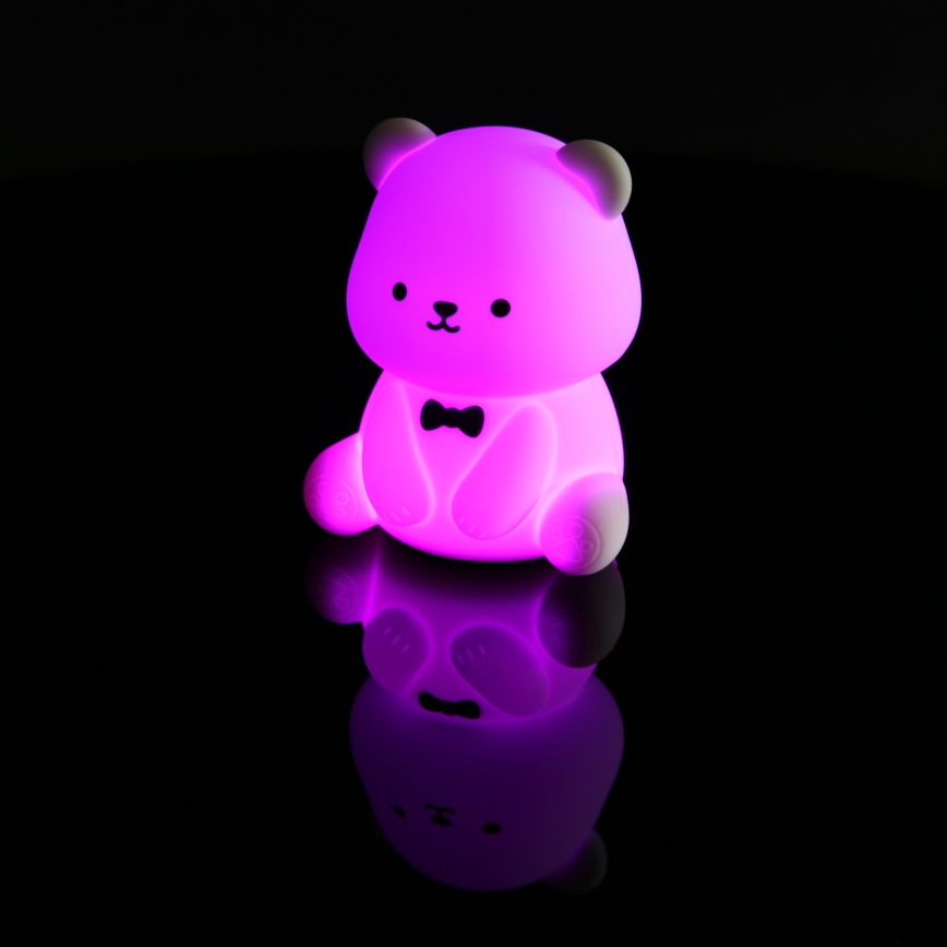 Globo - LED RGBW dimmerabile luce notturna ricaricabile per bambini LED/1W/5V 1200 mAh orsetto