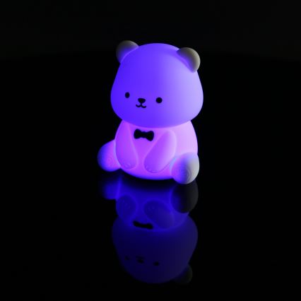 Globo - LED RGBW dimmerabile luce notturna ricaricabile per bambini LED/1W/5V 1200 mAh orsetto